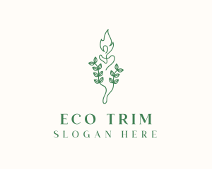 Eco Candle Wellness Spa logo design