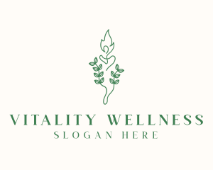 Eco Candle Wellness Spa logo design