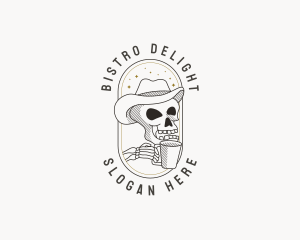 Skeleton Coffee Shop logo design