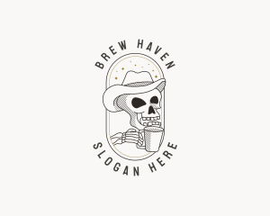 Skeleton Coffee Shop logo design