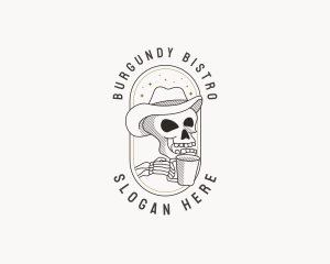 Skeleton Coffee Shop logo design