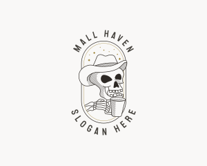 Skeleton Coffee Shop logo design