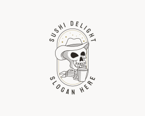 Skeleton Coffee Shop logo design