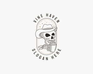 Skeleton Coffee Shop logo design