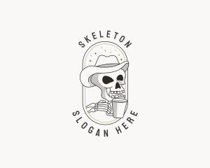 Skeleton Coffee Shop logo design