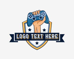 Emblem - Gaming Controller Shield logo design