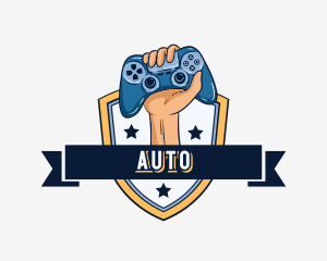 Joystick - Gaming Controller Shield logo design