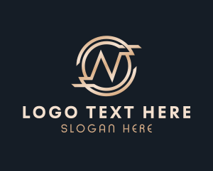 Digital Currency - Cryptocurrency App Letter N logo design