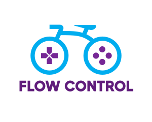 Blue Cycle Game Controller logo design