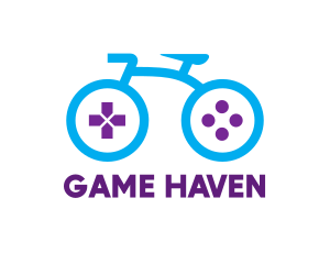E Sports - Blue Cycle Game Controller logo design