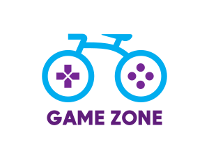 Nintendo - Blue Cycle Game Controller logo design