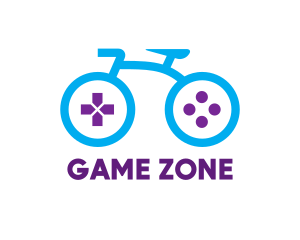 Blue Cycle Game Controller logo design