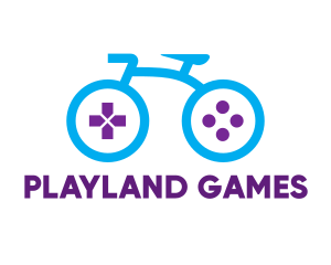 Games - Blue Cycle Game Controller logo design