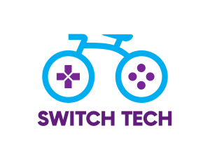 Switch - Blue Cycle Game Controller logo design