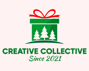 Christmas Gift Present logo design