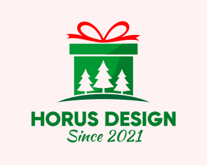 Christmas Gift Present logo design