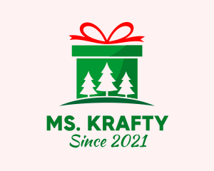 Merry - Christmas Gift Present logo design