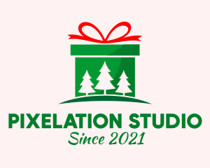 Christmas Gift Present logo design