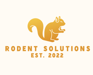 Gold Chipmunk Rodent logo design