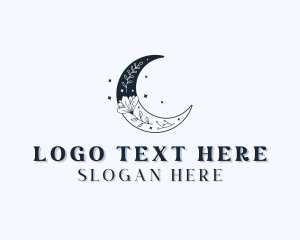 Bohemian - Floral Moon Boutique logo design