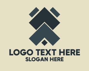 Symmetrical Geometric Tech Logo