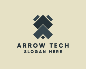 Symmetrical Geometric Tech logo design