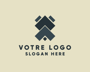 Symmetrical Geometric Tech logo design