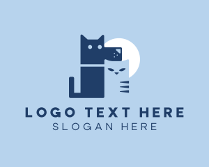Feline - Pet Dog Cat Veterinary logo design