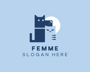 Pet Dog Cat Veterinary logo design