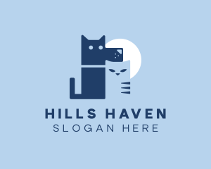 Pet Dog Cat Veterinary logo design