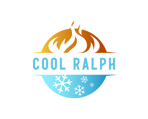 Burning Fire Snowflake Temperature logo design