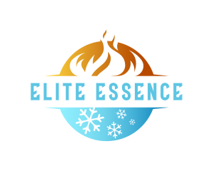 H2o - Burning Fire Snowflake Temperature logo design