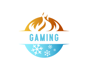 Boiler - Burning Fire Snowflake Temperature logo design