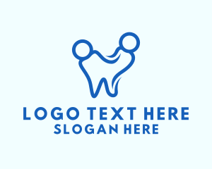 Orthodontics - Dental People Tooth logo design