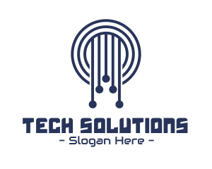 Tech Business Company Circle logo design