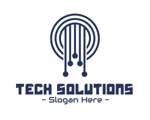 Company - Tech Business Company Circle logo design