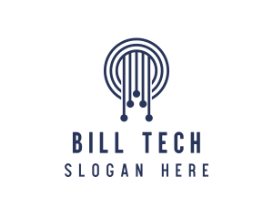 Tech Business Company Circle logo design