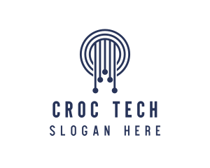 Tech Business Company Circle logo design