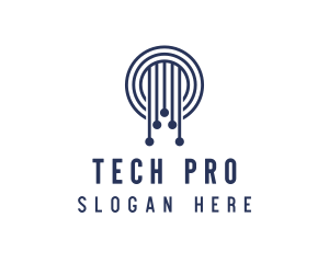 Tech Business Company Circle logo design