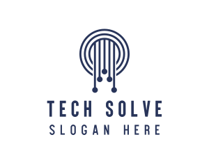 Tech Business Company Circle logo design