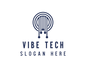 Tech Business Company Circle logo design