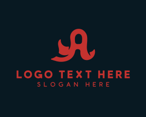 Creative Ribbon Letter A logo design