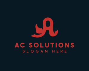 Creative Ribbon Letter A logo design