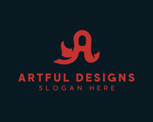 Creative Ribbon Letter A logo design