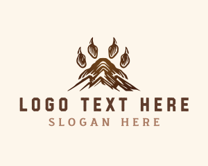 Wolf Paw - Paw Mountain Outdoor logo design