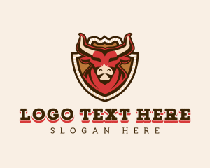High End - Minotaur Bull Horn logo design