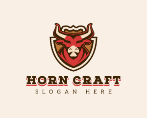 Horn - Minotaur Bull Horn logo design