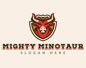 Minotaur Bull Horn logo design