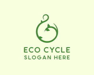 Recycling - Green Vine Letter G logo design