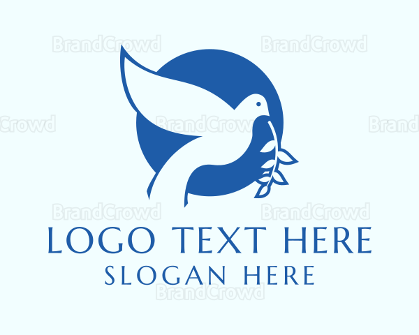 Christian Religion Pigeon Logo